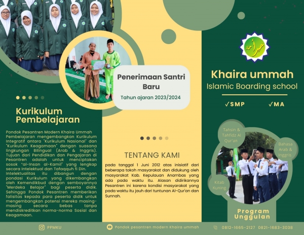 Pendaftaran Santri PPM Khaira Ummah Sudah Dibuka