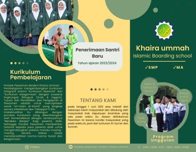 Pendaftaran Santri PPM Khaira Ummah Sudah Dibuka